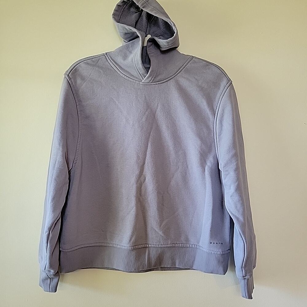 Alana Lilac Hooded Sweatshirt Womens M Pullover Cozy Chic Soft Preppy Athleisure